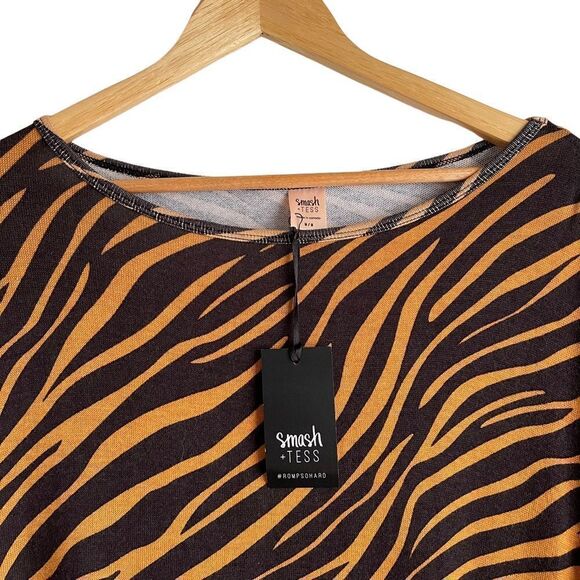 Smash + Tess Sweater Weather Long Sleeve Sweater Dress in Teresa Tiger NWT - Picture 4 of 8